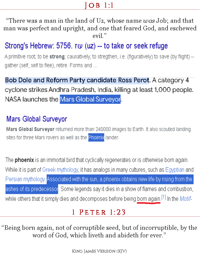 1TrillionFOHs's tweet image. Job, Uz
Uz = 5756

Sub'd from 5785, the year "Jews" say 2025 is (5784 btw means "chaff"; they're the chaff; literally the worst of the heathen (Eze 7:24)) then sub'd # from 2025, got 1996, then key events, Mars Rover, Phoenix, and back to Jesus.

#WordofGod #BornAgain #TakeRefuge