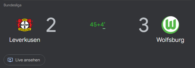 gegen Wolfsburg gewinnen ist nichts für jeden