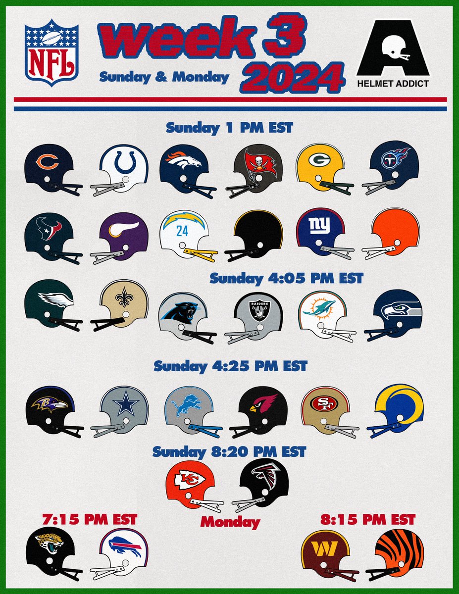 Week Three Helmet Matchups