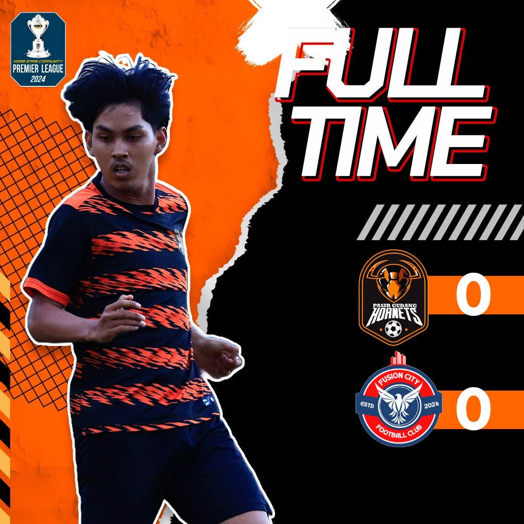pghornetsfc's tweet photo. Keris Emas Community Premier League

Full Time
Pasir Gudang Hornets FC 0-0 Fusion City FC

Goalless draw. Let's focus on to next game

#HalaHornets https://t.co/Gv5XtQuGrx