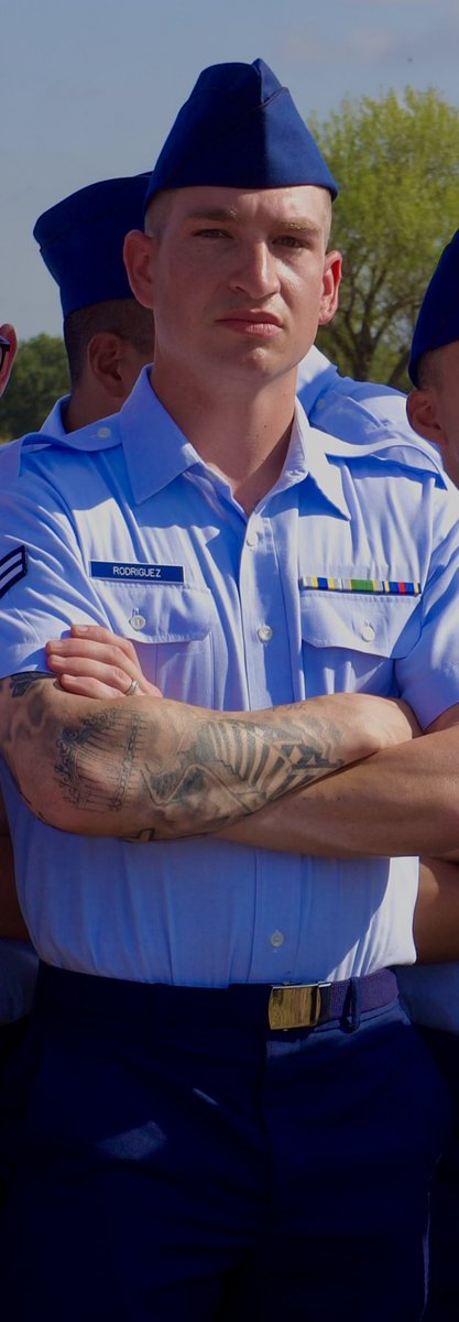 sunnemason's tweet photo. Disappeared for a while but I’m back and I’m better. Airman 1st Class Rodriguez, Air Force BMT Honor Graduate and 4th in my class of 709. Here’s to a new chapter #AirForce https://t.co/XjJDFEux90