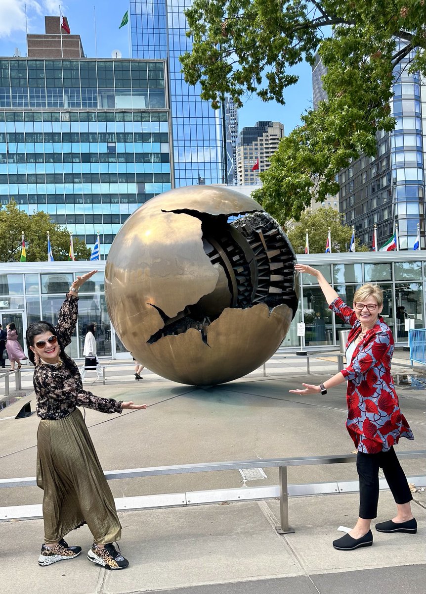mivanova's tweet photo. Our dynamic delegation at #SummitOfTheFuture. Driving commitment, action, and inspiration. We bring scholarship with #impact with care for #justice and #equity. @NUCSSH @NUGlobalNews ⁦@NU_PolicySchool⁩ ⁦@GEGProject⁩ https://t.co/SNWMuJQ3eK