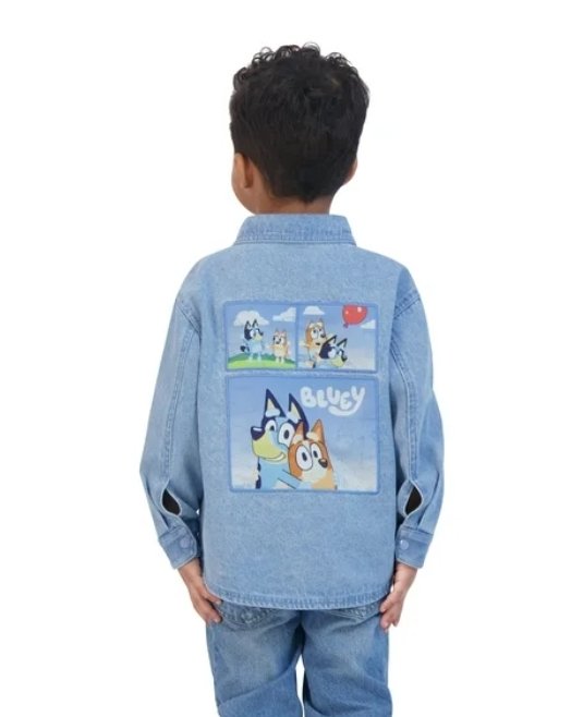 pcal1028's tweet photo. Remember all the hoopla about the #shacket last year? Is it a shirt? Is it a jacket? Well now it's back in toddler sizes! #shackets #bluey #repost #rt #ad #denim #fallvibes 
https://t.co/F7itsTXctq https://t.co/NnSnr5OdO6