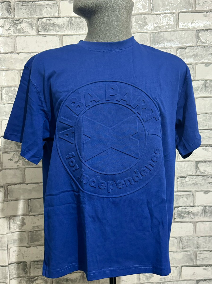 AlbaMerchandise's tweet photo. New Embossed Oversized 
(ALBA Party for Independence)
280GSM Heavy T-Shirt in Navy. 
Limited Stock Only. https://t.co/PJmTYr9lQ3