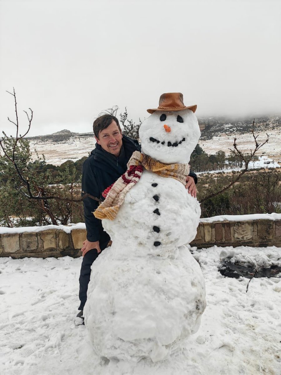 northern hemisphere folks won’t understand this, but being able to make a snowman here in africa is a once in a lifetime experience for many - and many more never see snow in their entire lives. this is in our back yard.