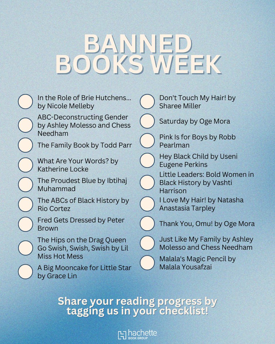 Today is the first day of Banned Books Week 📚 Reshare these checklists of our Banned and Challenged books, marking what you've read, and mention us so we can see! We will share yours on our profile by the end of the week. Join us in celebrating the freedom to read 📖