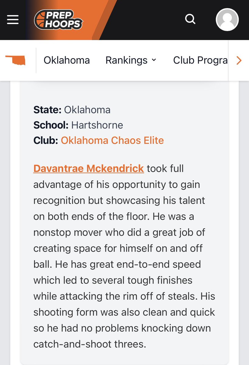 D_McKendrick15's tweet image. Appreciate the write up @jace_db ! This is from @PrepHoops Oklahoma Expo last weekend! @FutureStars_Ok @PrepHoopsOK @RickeyB