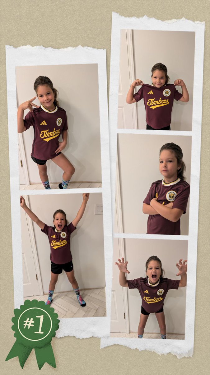 Ladies and gentlemen <a href="/SomosTimbers/">Somos Timbers</a> <a href="/TimbersFC/">Portland Timbers</a> <a href="/TimberJoey/">Timber Joey Webber</a> <a href="/timbersarmy/">Timbers Army</a> <a href="/timbersarmypics/">A TimbersArmy Pic a Day</a> . We earned a new hard core fan …. Welcome to the green and gold family ! Her name is Olivia Calloway and she turn 8 today and she ask for a Timbers jersey and socks for her birthday !