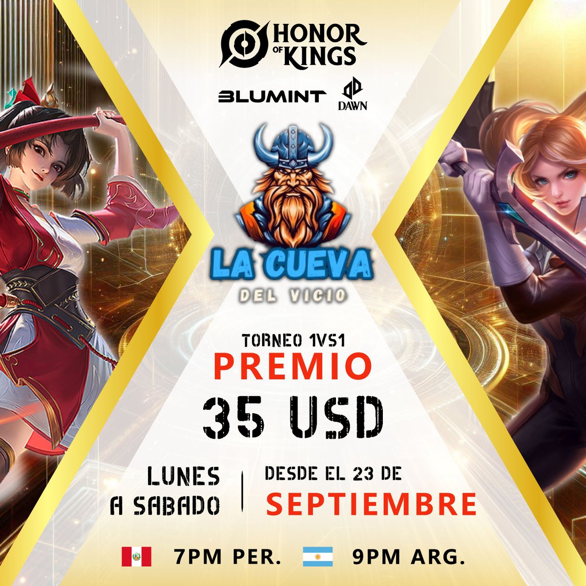 v_Modular_'s tweet image. 🔥 Compite en nuestros torneos de #HOK1vs1
📅 23 de Septiembre
🌎 Latam
🏆 35 USD repartidos durante la semana
🔗 Registro Gratuito: forms.gle/2PAyvLpDUJHXiY…

#honorofkings #moba #casters #torneo #1vs1 #premios #gratis #timi #HOK