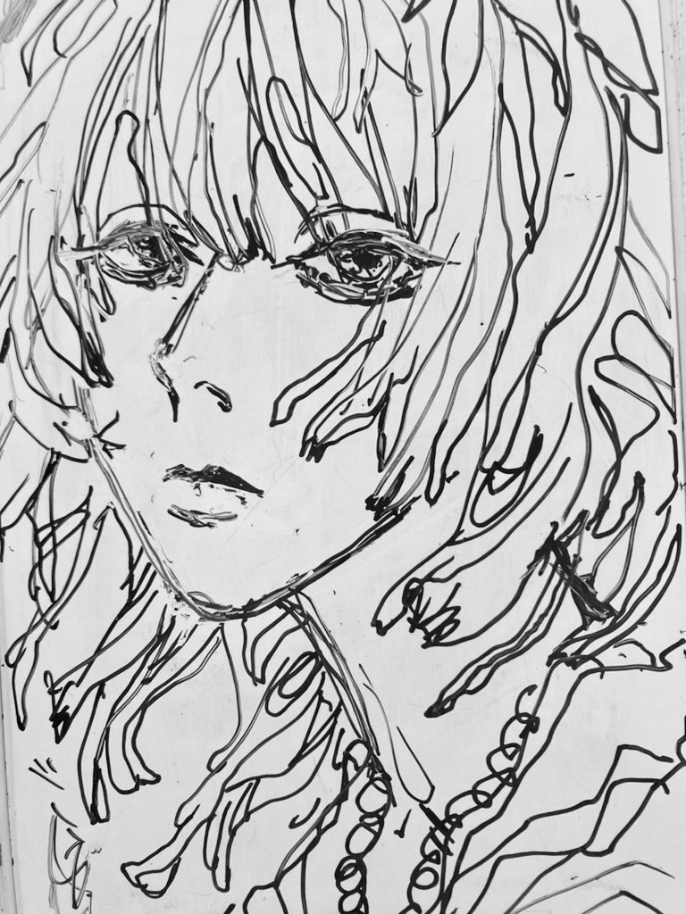 新ビジュ可愛すぎる　特に髪の毛　もっとちゃんと描きたい