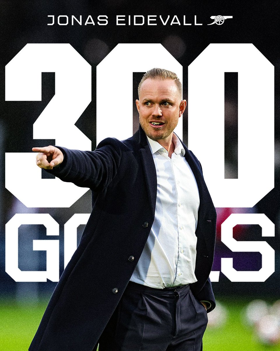 ArsenalWFC's tweet photo. 300 up under Jonas Eidevall 👏 https://t.co/YUMSvIf9jz