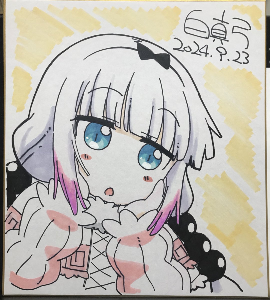 明日のサンクリ用に描いた色紙
カンナさん2枚 