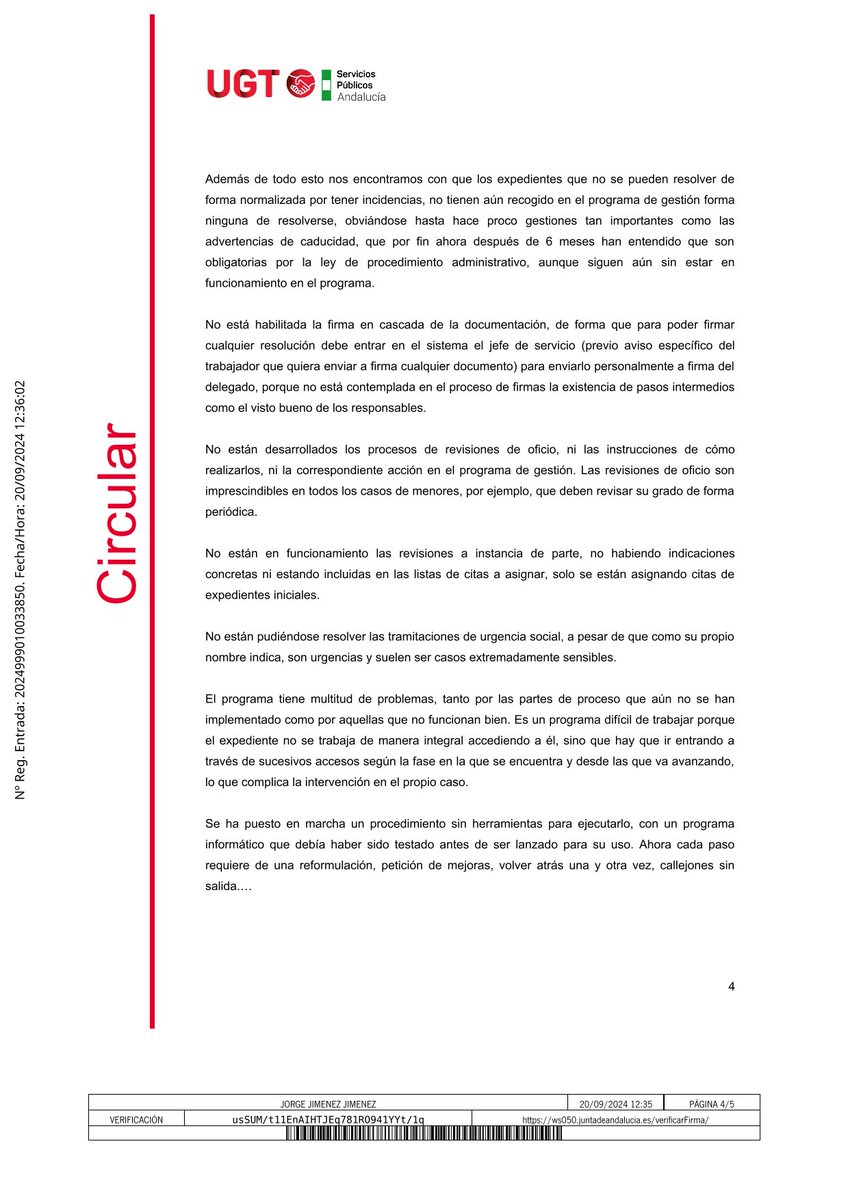 Plataforma Andaluza Personal Atención Dependencia tweet media