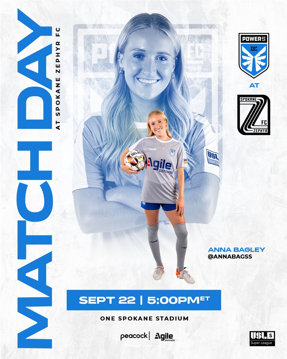 IT'S MATCHDAY! 🚨

📍 Spokane, WA
🆚 <a href="/spokanezephyrfc/">Spokane Zephyr FC</a>
⏰ Kickoff at 5PM ET
📺 <a href="/peacock/">Peacock</a>

#SPKvDC