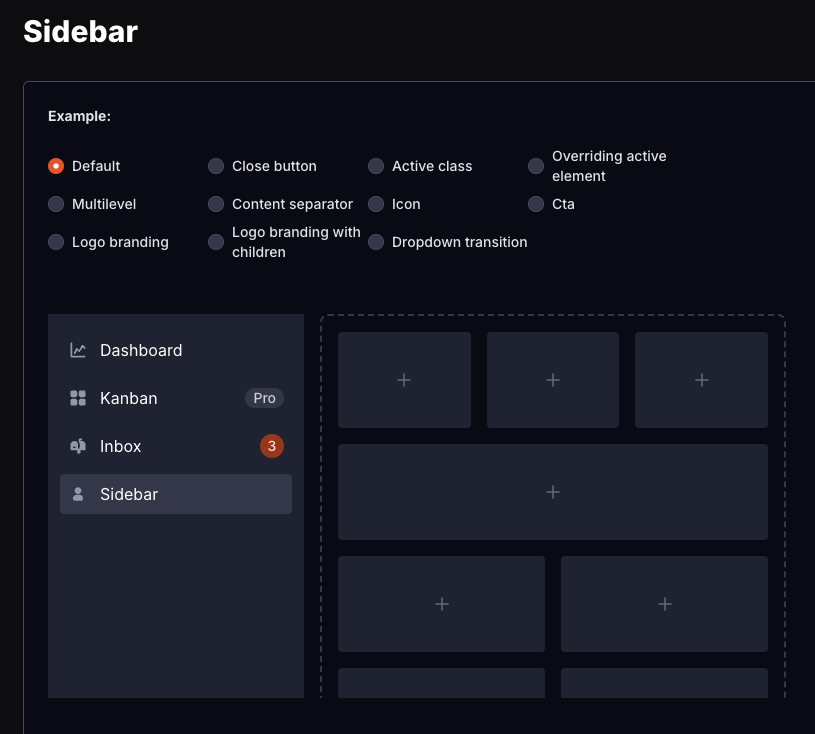 Svelte 5 UI Lib's Sidebar component is updated. It has drawer function as well.
svelte-5-ui-lib.codewithshin.com/components/sid…