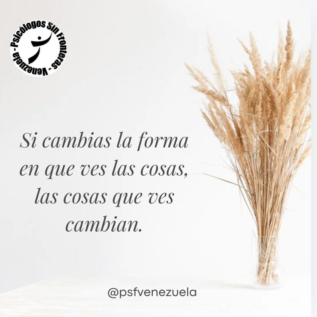 psfvenezuela's tweet image. #psicologossinfronterasvenezuela #psfv #serviciopsicológicoarmandojanssens #yovoyalpsicólogoytú #nohaysaludsinsaludmental #perspectivas #percepción #foco #creencias #cambio