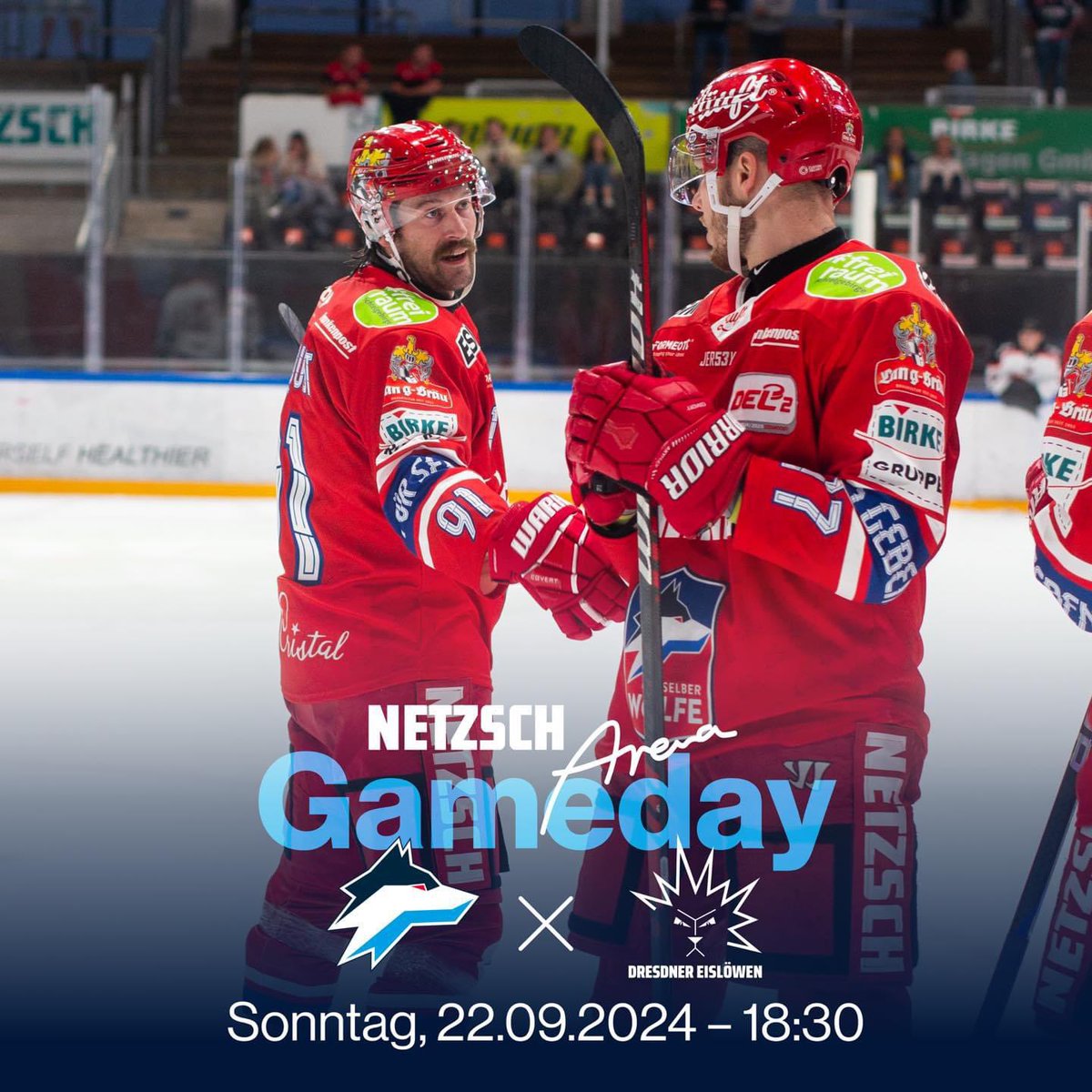 selberwoelfe's tweet photo. Heimspiel 🏒
Die Dresdner Eislöwen sind zu Gast in der NETZSCH-Arena!
#Gameday #Heimspiel #NETZSCHArena #SELDRE #WölfeGegenEislöwen #DEL2 #HerzblutEishockey #SelberWölfe #AllesGebenFürSelb https://t.co/EcB0H5rOQK