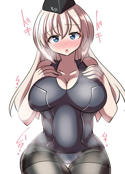 「提督…ユーの体…どう…?…///」        ムチムチスク水黒タイツゆーちゃん(ˇωˇ)       進水日おめでとう!(連続1661日目 #艦これ版真剣お絵描き60分一本勝負_20240921 #艦これ版深夜の真剣お絵描き60分一本勝負 #10000日チャレンジ #めび環んどろ #U511進水日 