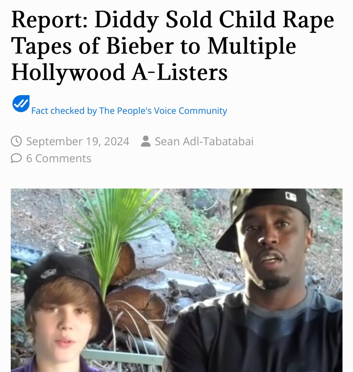 sumit45678901's tweet photo. P.Diddy filmed several videos of Justin Bieber being raped when he was a young child, and then sold the tapes to multiple A-listers.

Where was his parents. They failed at protecting him https://t.co/oCcClNzGTL