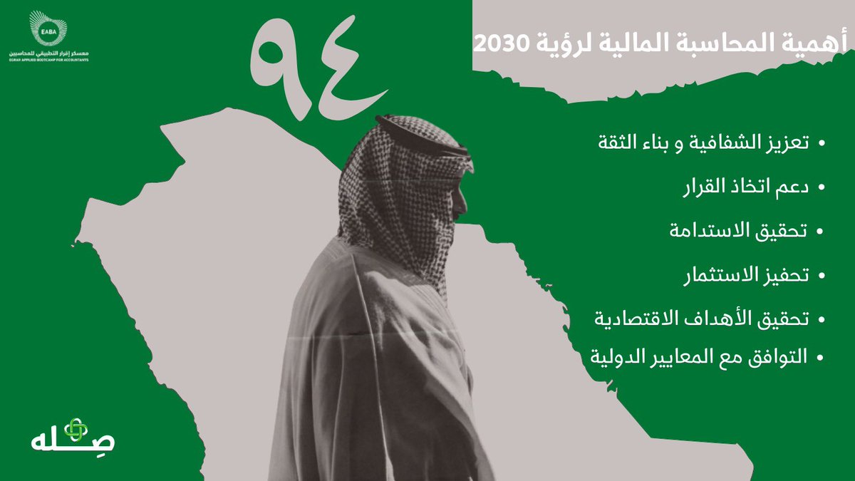 في اليوم الوطني🇸🇦
نحتفل بتاريخ عريق وبإنجازات عظيمة تُسطر في صفحات الوطن مستمدين قوتنا من وحدتنا وطموحنا لمستقبل مشرق
كل عام وأنت يا وطني رمز للفخر والعزة 💚
#من_ثراها 

شاركونا بكلماتكم عن الوطن 🇸🇦💚

#معسكر_اقرار_التطبيقي_للمحاسبين 
#عيش_المحاسبه 
<a href="/ALSHAHRANI_S_S/">سعيد بن سعد الشهراني</a> 
<a href="/EABA_SA/">معسكر إقرار التطبيقي للمحاسبين والماليين</a>