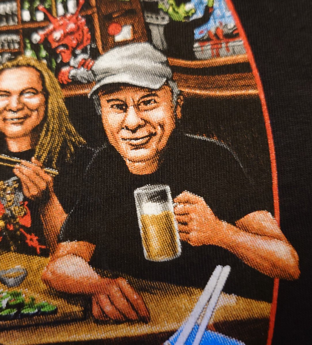 nemesis67k's tweet image. メイデンの日本限定Tシャツ、めちゃめちゃ発色が良いし、ブルースが可愛くて萌える