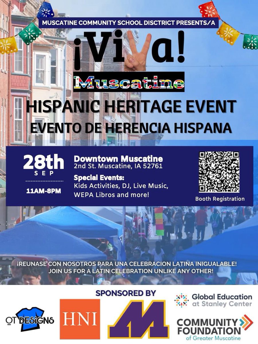SCWPro (@scwpro) on Twitter photo Thanks to everyone who made our first Wildwood event of the fall season a success!
Join us this Saturday at 123 2nd St. in Muscatine, IA for a FREE event from 4-6pm as part of the Viva Muscatine Hispanic Heritage fest!
See <a href="/Latinthunder1/">Latin Thunder</a>, <a href="/DaCornBoii/">Kevin Gutierrez</a>, <a href="/TheRobinSteele/">Robin Steele</a> & more! Thanks to everyone who made our first Wildwood event of the fall season a success!
Join us this Saturday at 123 2nd St. in Muscatine, IA for a FREE event from 4-6pm as part of the Viva Muscatine Hispanic Heritage fest!
See <a href="/Latinthunder1/">Latin Thunder</a>, <a href="/DaCornBoii/">Kevin Gutierrez</a>, <a href="/TheRobinSteele/">Robin Steele</a> & more!