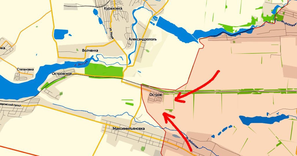 leon_elk's tweet image. Невское на Лиманском 
Нелеповка под Торецком
Красный Яр на Покровском
Острое на Кураховском
Под Угледаром перешли Кашлагач 
– это всё за сутки-двое.
А что хохол? Правильно. Взял Курск, идёт на Тверь)