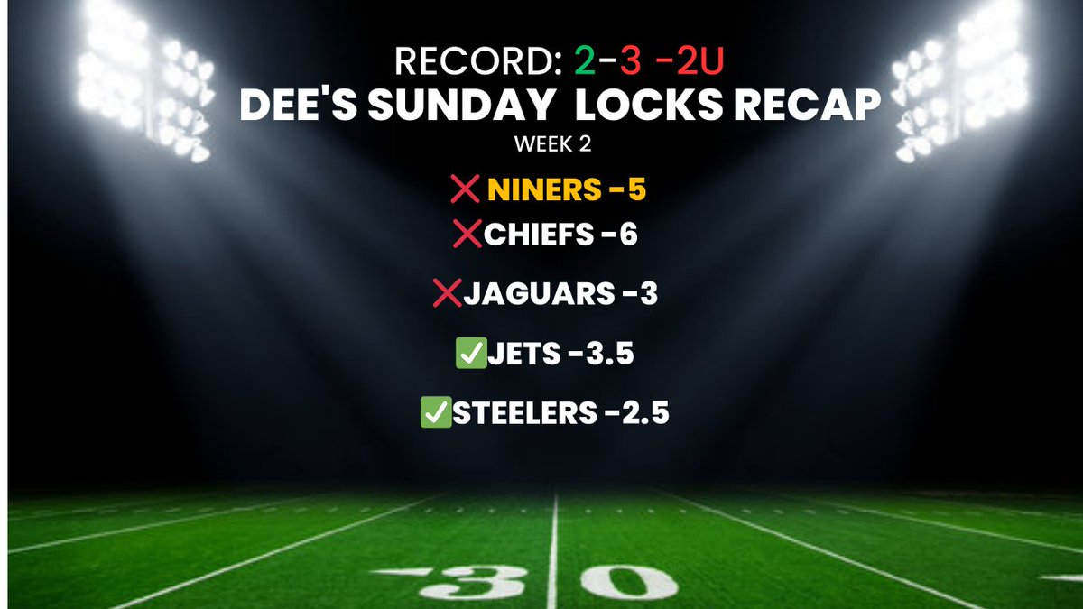 SundayShowLocks's tweet image. Here are the RECAPS from Week2 of Sunday Locks! #GamblingTwitter