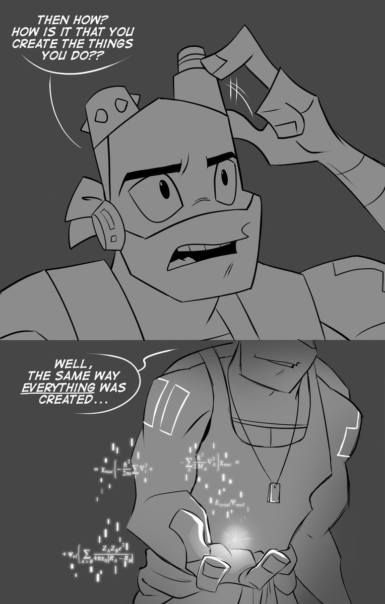 kittykathaynes's tweet photo. Finally finished the 1st place prize commission for the Holiday Special Contest! @/abbeyofcyn on Tumblr was the winner &amp; wanted teen Donnie from their Krang Infection AU interacting with Replica Donnie. So I decided to do a little comic of Replica showing him the ropes! #rottmnt https://t.co/Boey8RvJv9