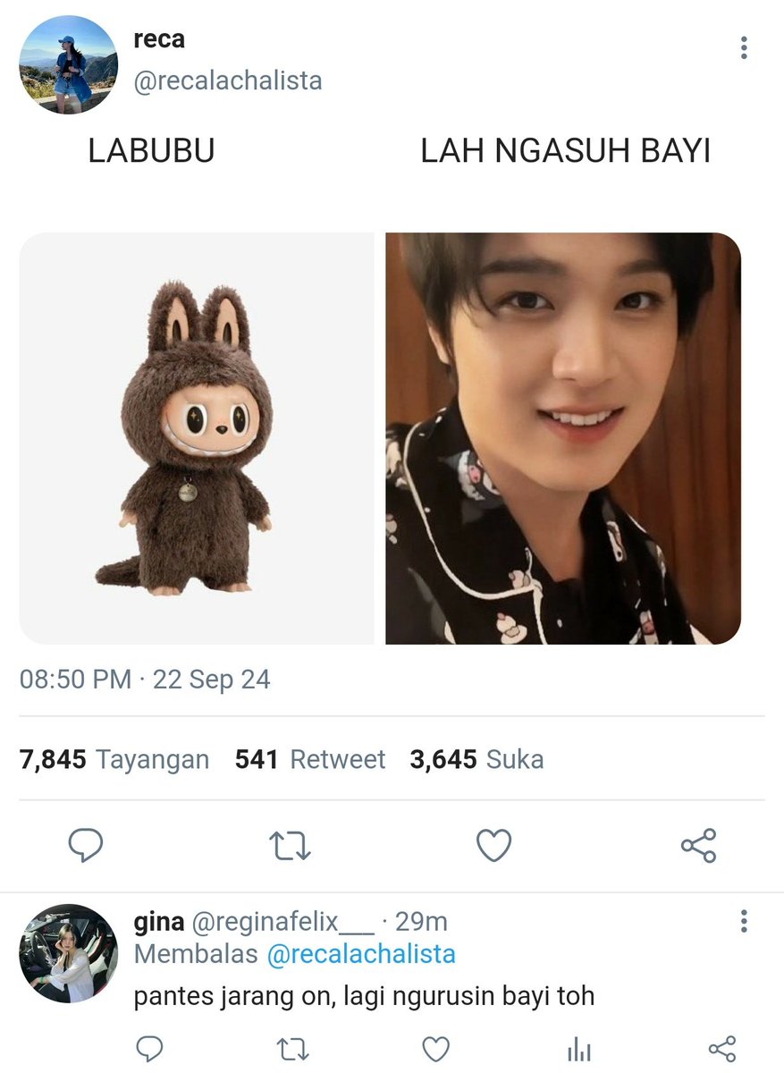 flosyyevii_'s tweet photo. "lah ngasuh bayi"

haechan few tweet au. https://t.co/S2wuZIyUMp