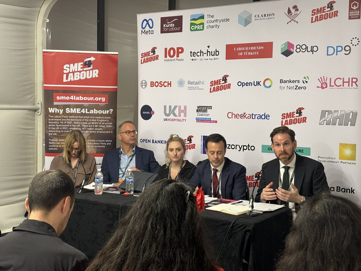 Thanks to <a href="/SME4LABOUR/">SME4Labour</a> for inviting me to speak on their panel about business &amp; the environment. 

I was happy to contribute to a lively discussion on how we ensure businesses are ethical &amp; work in the interest of people &amp; our planet 🌍