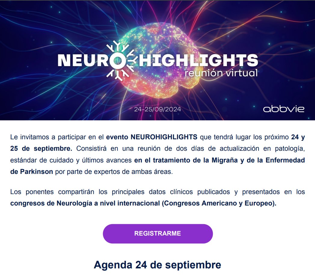 DrJesusPorta's tweet photo. ¿Quieres conocer la últimas novedades Neurología, cómodamente desde el salón de tu casa?
Apúntate a los NeuroHighlights
24 y 25 de septiembre
Comenzamos a las 17.00 tea time
https://t.co/L2TMGRwaZW https://t.co/ptxiH1bfjl