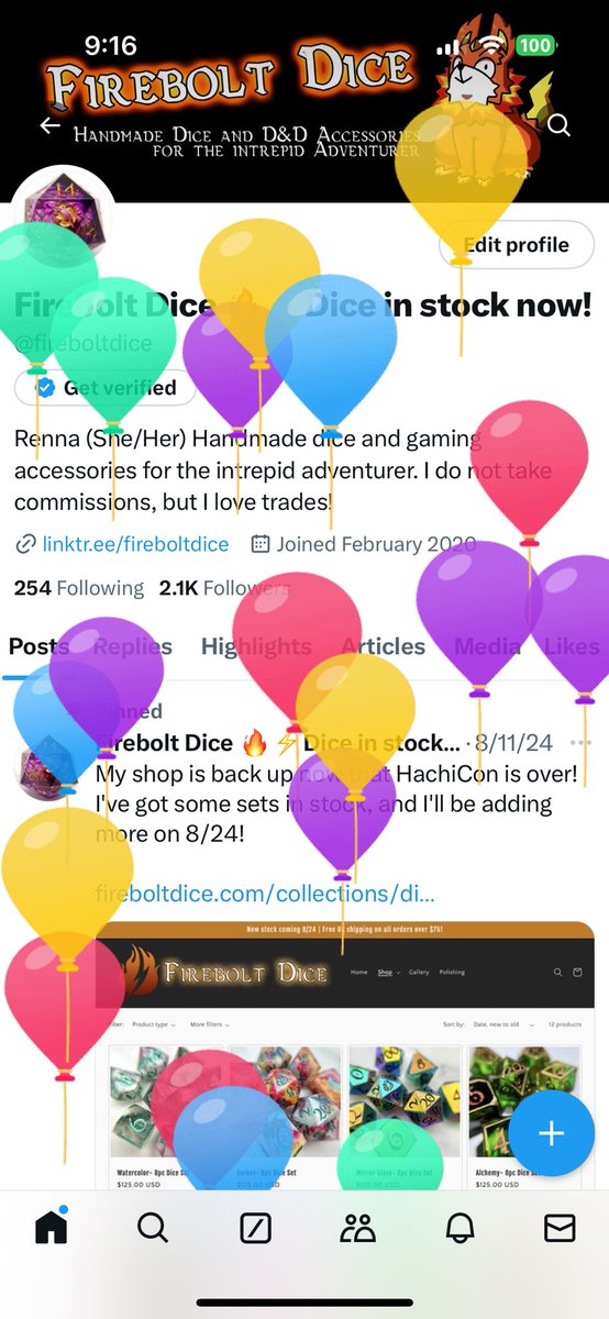 Firebolt Dice 🔥⚡️Dice in stock now! tweet media