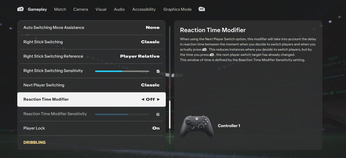 🚨 𝗧𝘂𝗿𝗻 𝘁𝗵𝗶𝘀 𝗙𝗖 𝟮𝟱 𝘀𝗲𝘁𝘁𝗶𝗻𝗴 𝗢𝗙𝗙

• Reaction time modifier ❌

Helps A LOT with delay &amp; Lag ✅