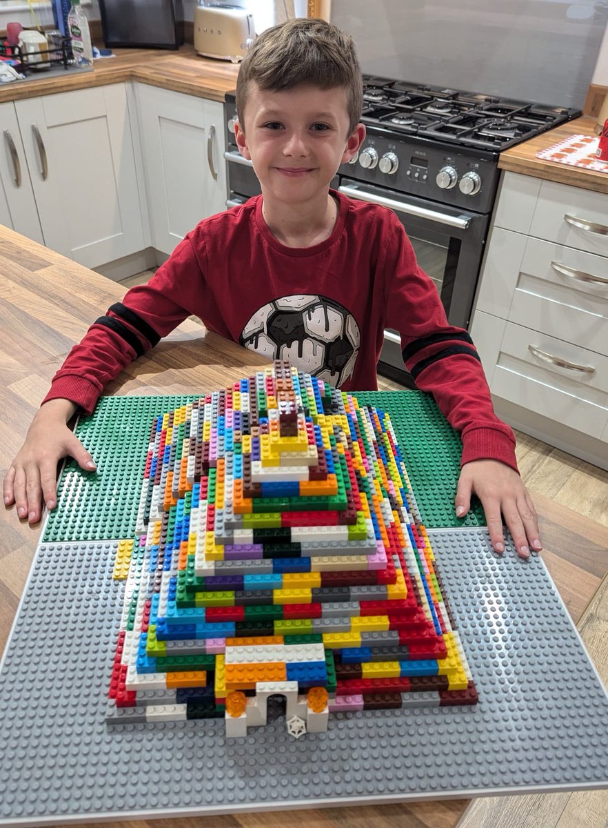 ajohnson2212's tweet photo. Myles and Daddy had fun working together to build a pyramid out of Lego for Myles's homework project on Ancient Egypt. They used just under 500 bricks and even made it light up in the dark to look spooky #determination @grimoldby_y5 @grimoldbyschool https://t.co/R0uKvAFZZ7