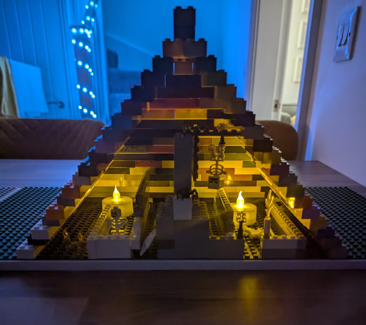 ajohnson2212's tweet photo. Myles and Daddy had fun working together to build a pyramid out of Lego for Myles's homework project on Ancient Egypt. They used just under 500 bricks and even made it light up in the dark to look spooky #determination @grimoldby_y5 @grimoldbyschool https://t.co/R0uKvAFZZ7