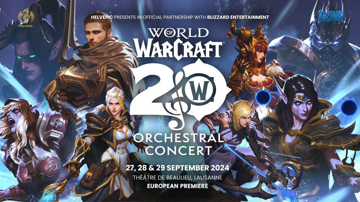 🎁 Gros CONCOURS pour gagner 4 places pour le Concert « World of Warcraft : 20 Years of Music » 🎫 

Pour participer :

- Follow <a href="/lausanneesports/">eLS | Lausanne-Sport Esports</a> <a href="/helvepic/">Helvepic</a>
- RT/Like ❤️ ce tweet
- Tag un ami

Tirage au sort le 24.09, bonne chance 🍀
x.com/Warcraft_FR/st…