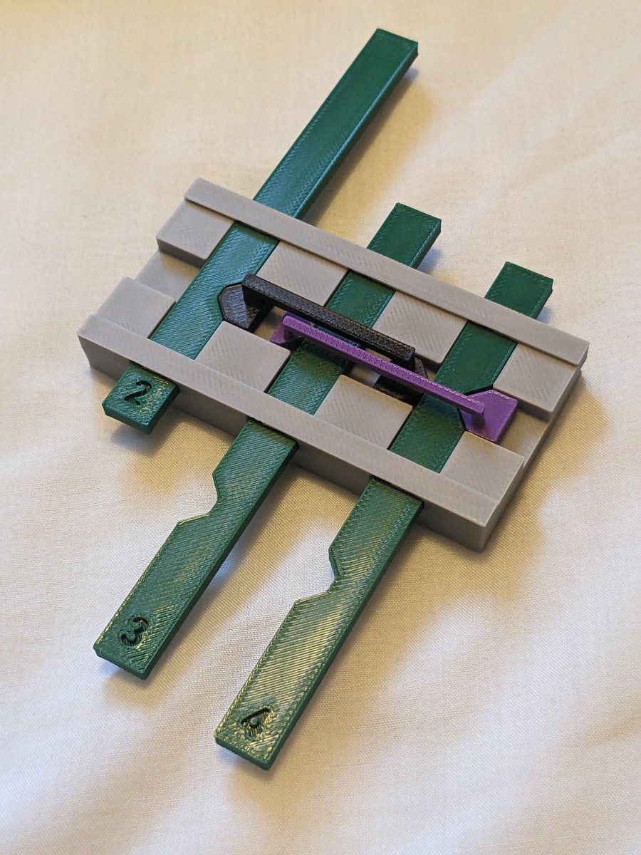 More 3D printing stuff! I've made a model I'm quite proud of, showing how a mechanical signalbox interlocking works (the Victorian-era mechanical 'computer' that stops you setting conflicting routes etc). See makerworld.com/en/models/6555…
#railways #signalling #3DPrinting