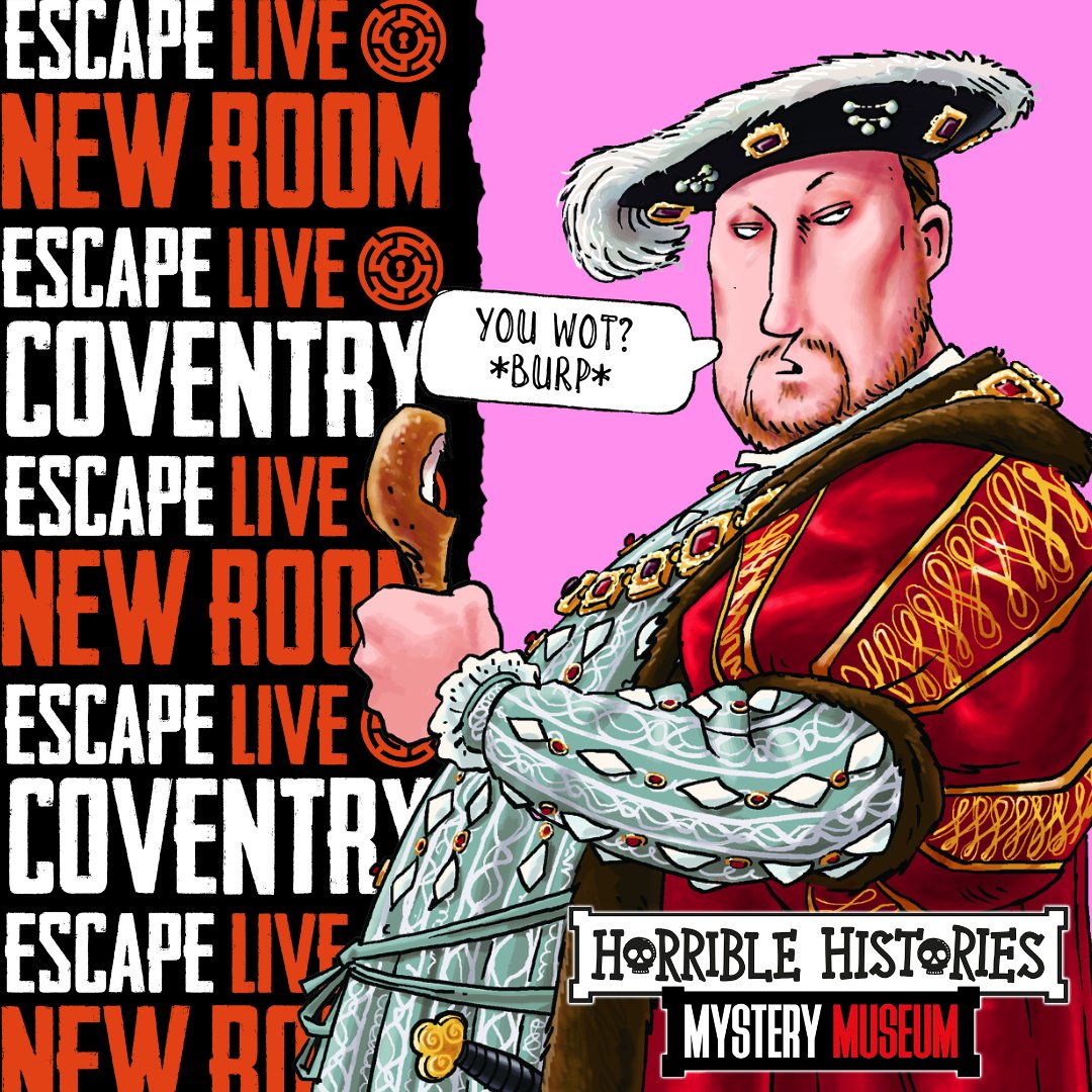 EscapeLiveUK's tweet photo. The world’s first (and only) Official Horrible Histories Escape Room, featuring author Terry Deary himself, is NOW OFFICIALLY OPEN IN COVENTRY! 📢🤩
https://t.co/6ZWvpmz5uo https://t.co/vIkYPsRfwH