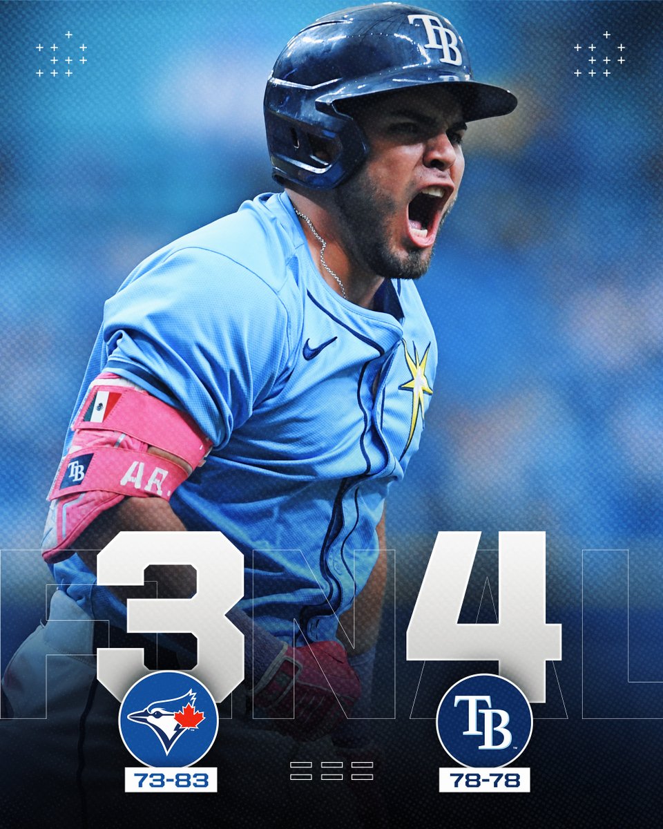 MLB's tweet photo. That's a sweep and 4 straight wins overall for @RaysBaseball. https://t.co/ze7MpZExQr
