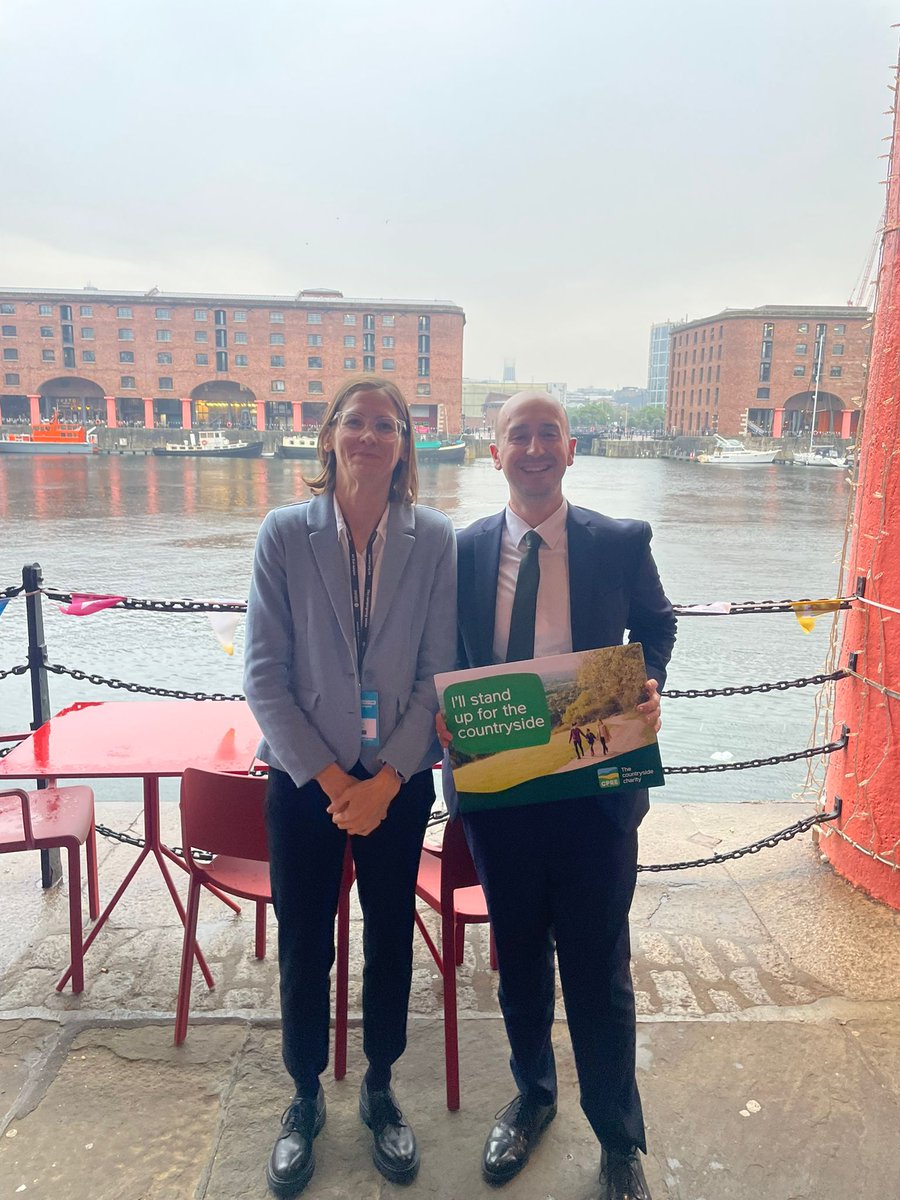 Delighted to catch-up with <a href="/AndyMacnae/">Andy MacNae</a> and <a href="/BenGoldsborough/">Ben Goldsborough MP</a> on the first day of #Lab24

We're excited to be here at a critical time for the countryside and will be talking about:

✅ Building more genuinely affordable homes  
✅ Protecting our Green Belt with a strong commitment