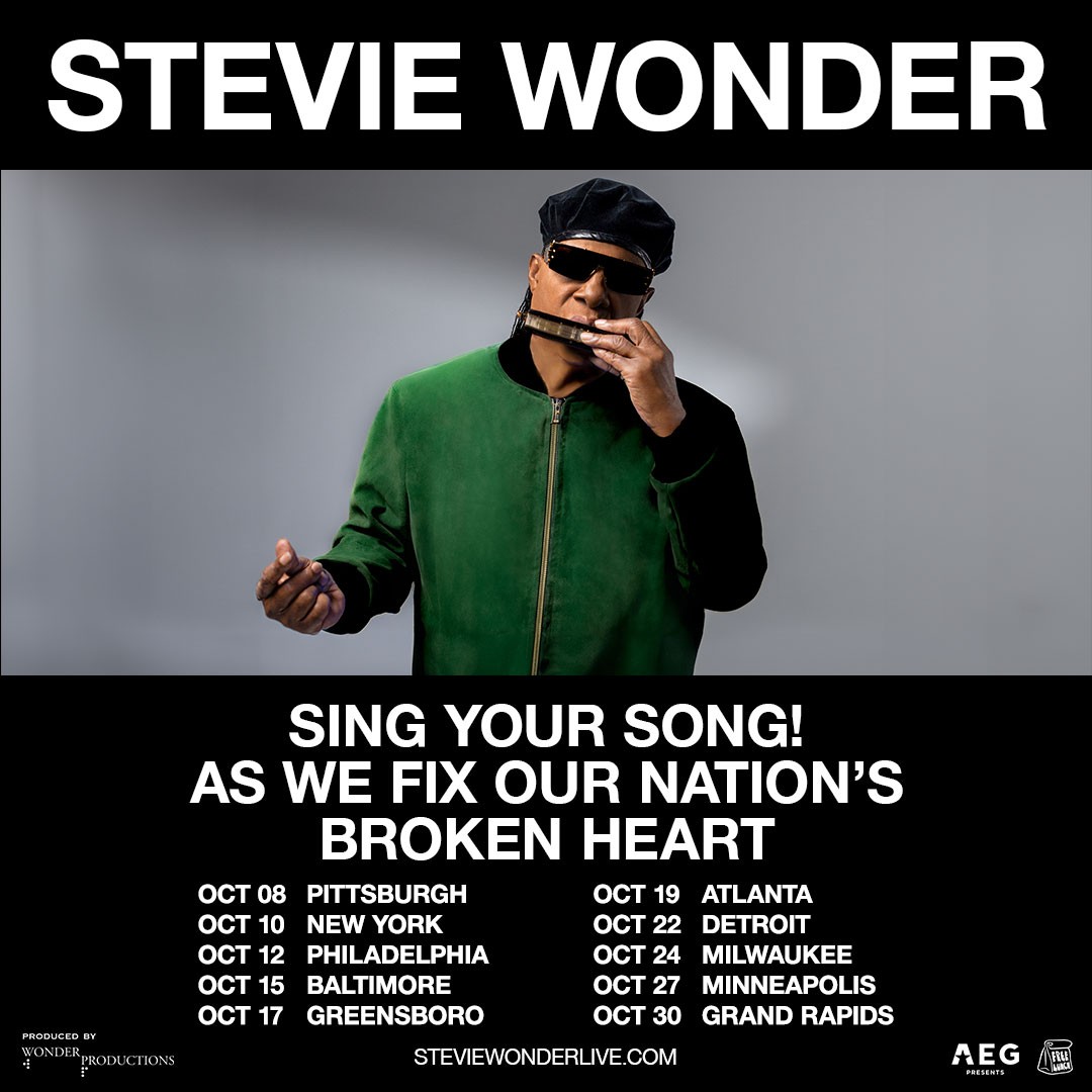 afronews's tweet photo. Stevie Wonder calls for ‘joy over anger’ on new tour ahead of election
By Stacy M. Brown, NNPA Newswire Senior National Correspondent
https://t.co/Dl15tsXcuY

#musicforunity #socialjustice #steviewonder #fixournationsbrokenheart #singyoursong https://t.co/xBUQhdFb6J