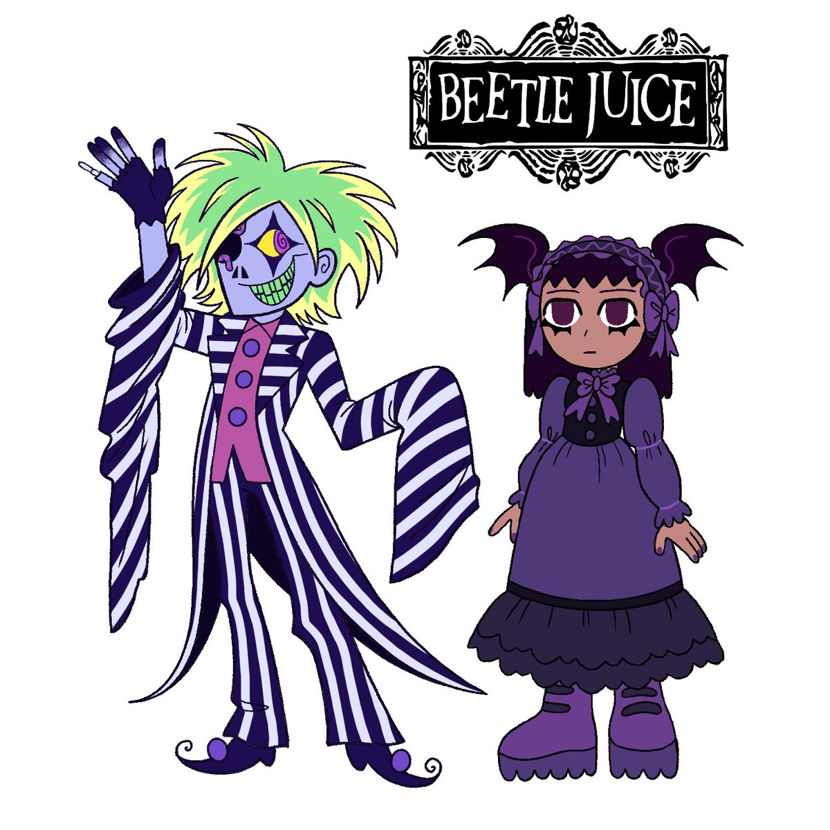 bloodandsugars's tweet photo. My take on Beetlejuice and Lydia! https://t.co/cgkOp5BN49