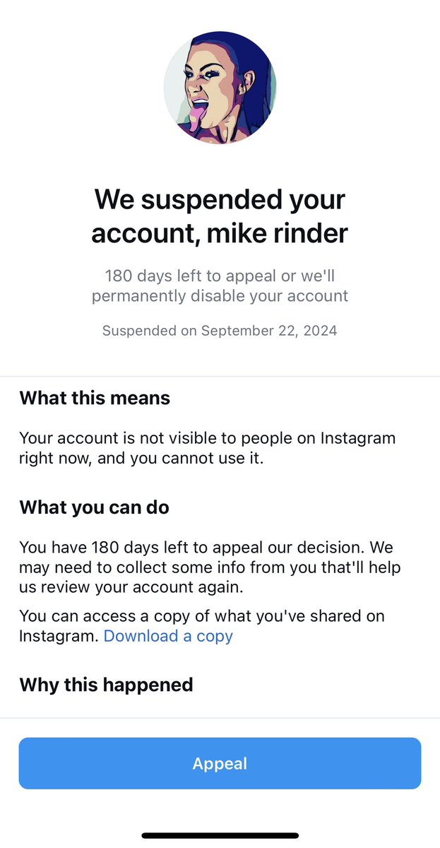 Welp today IG decided to disable my account for no reason at all. Literally y’all know I’ve been away not active for weeks now so this was random. As I said before I’m probably not going to make a new Instagram and probably going to leave entirely from doing this stuff.