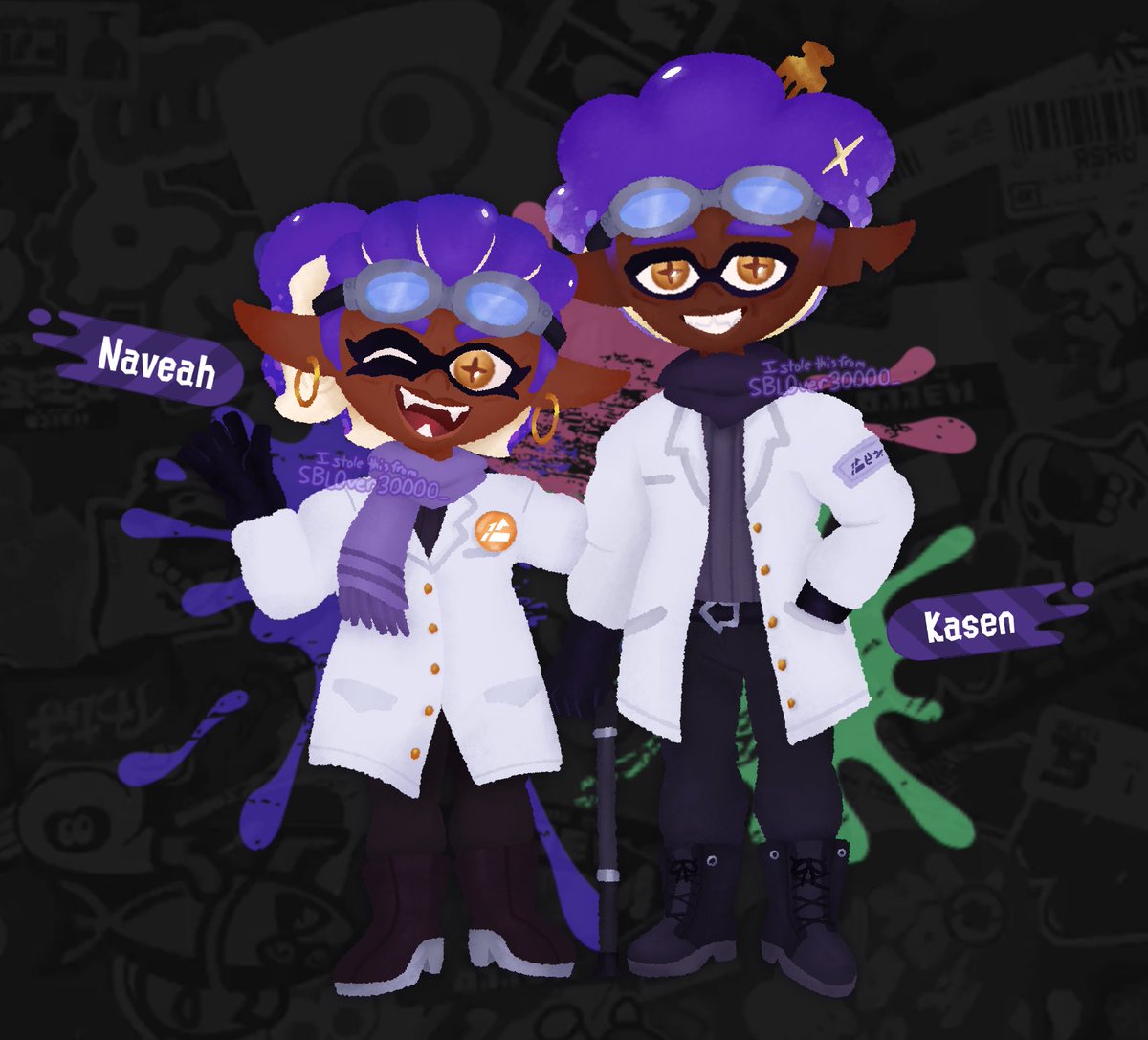SBL0ver30000_'s tweet photo. SRL Zoology Dept. here! Have you ever been to the Splatundra’s Adélie Zoo? If so, you’ve probably met the owners, Naveah and Kasen Adélie! They’re a married couple and run the zoo together, with some jellyfish. They’re the parents of Out the Water’s Nia!

#SplatoonProjectBIRD https://t.co/38MIha3ckL
