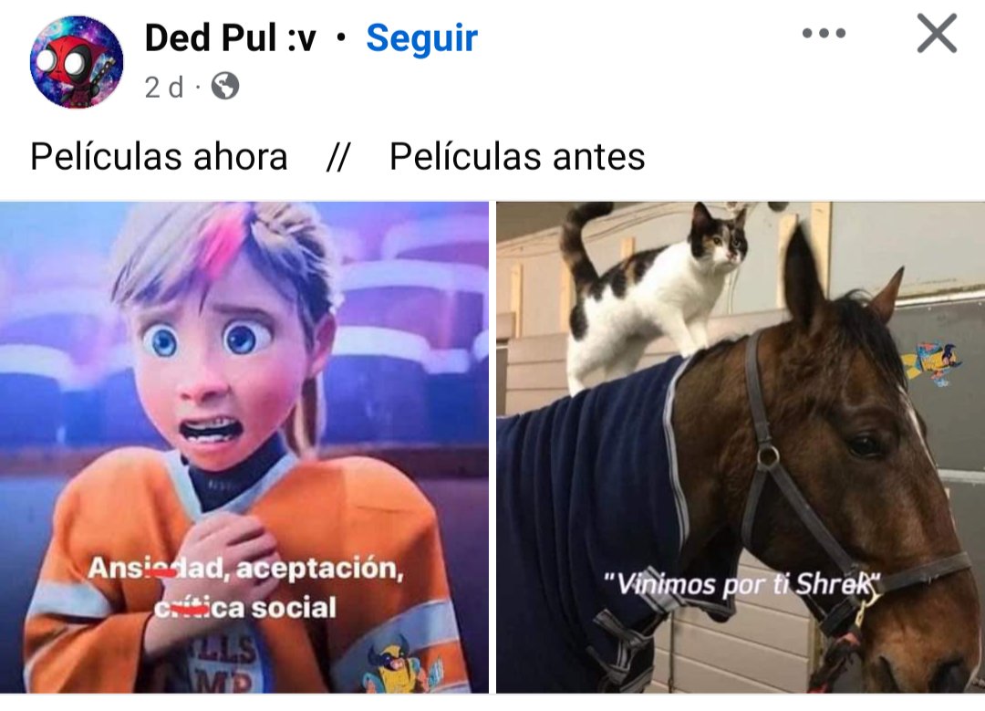 Este meme me desespera por las siguientes razones:

Critica películas por tratar de hablar de temas más serios.

Ignora que Shrek 2 habla precisamente de todas esas cosas.

Censura palabras como "ansiedad" y "critica" porque no somos paranoicos, para nada.