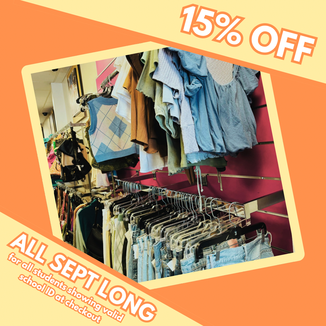 platosankeny's tweet photo. 🧡SEPTEMBER PROMOTION🧡
During the entire month of September, get 15% off your purchase when you show us your student ID at checkout!*
*cannot be combined with any other promotion/discount
———
#gentlyused #platoscloset #thriftedfashion #thriftedootd #brookfield #brookfieldwi https://t.co/xswIr2LYtL