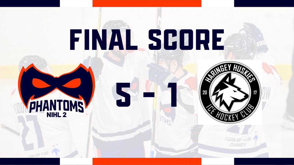 nihl2phantoms's tweet photo. 🟠🔵PHANTOMS WIN🔵🟠 

4 goals from Nathan Pollard and 1 from Jordan Liddell gets us our 3rd victory in a row against the Haringey Huskies! 

Man of the match: #12 Nathan Pollard

#GoPhantoms https://t.co/swGr6zreLm