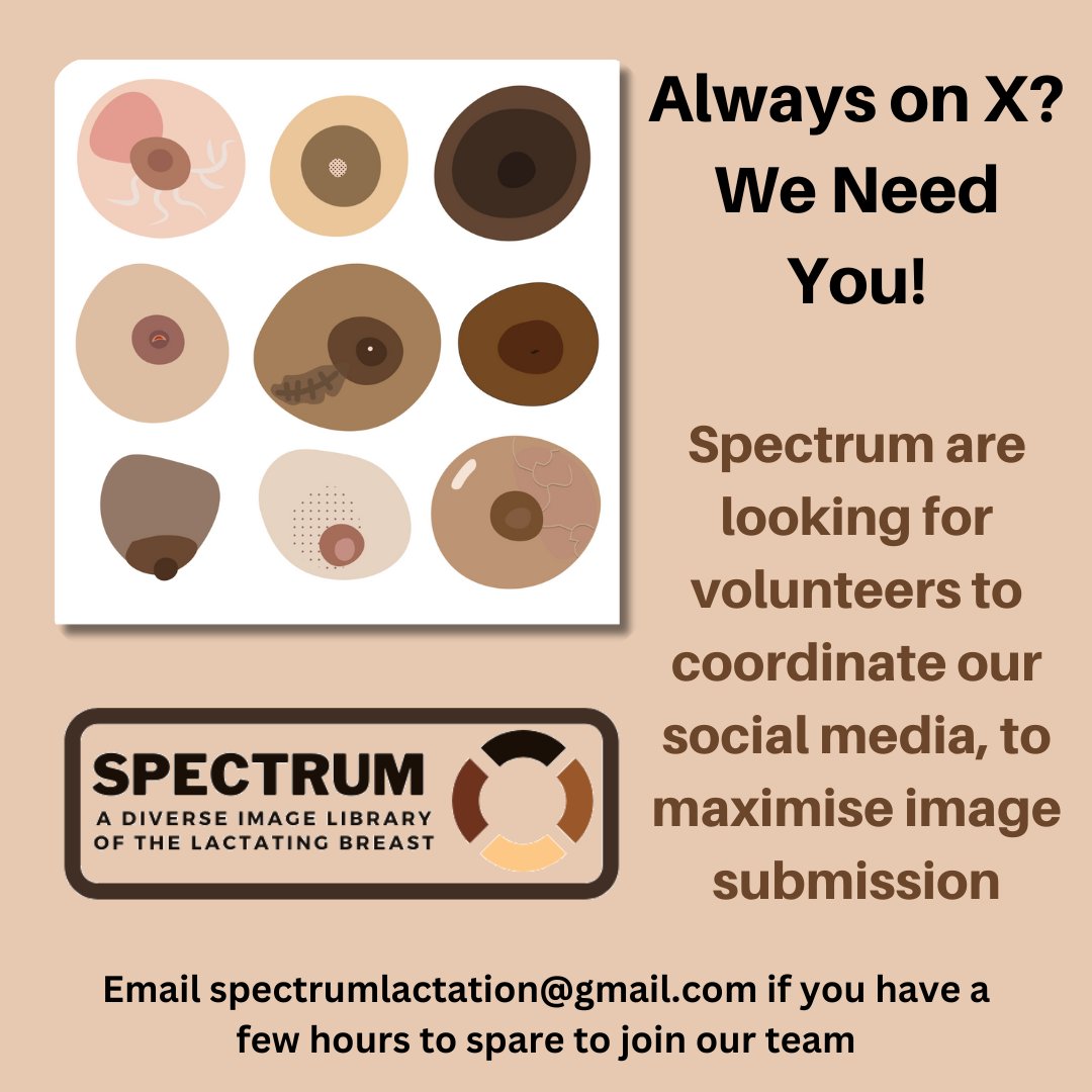 We've been a bit quiet lately - we need to grow our social media team! If you have experience with any or all social media platforms, please join us. We need your help to get the word out so that we can deliver this great project to increase the diversity of images in lactation