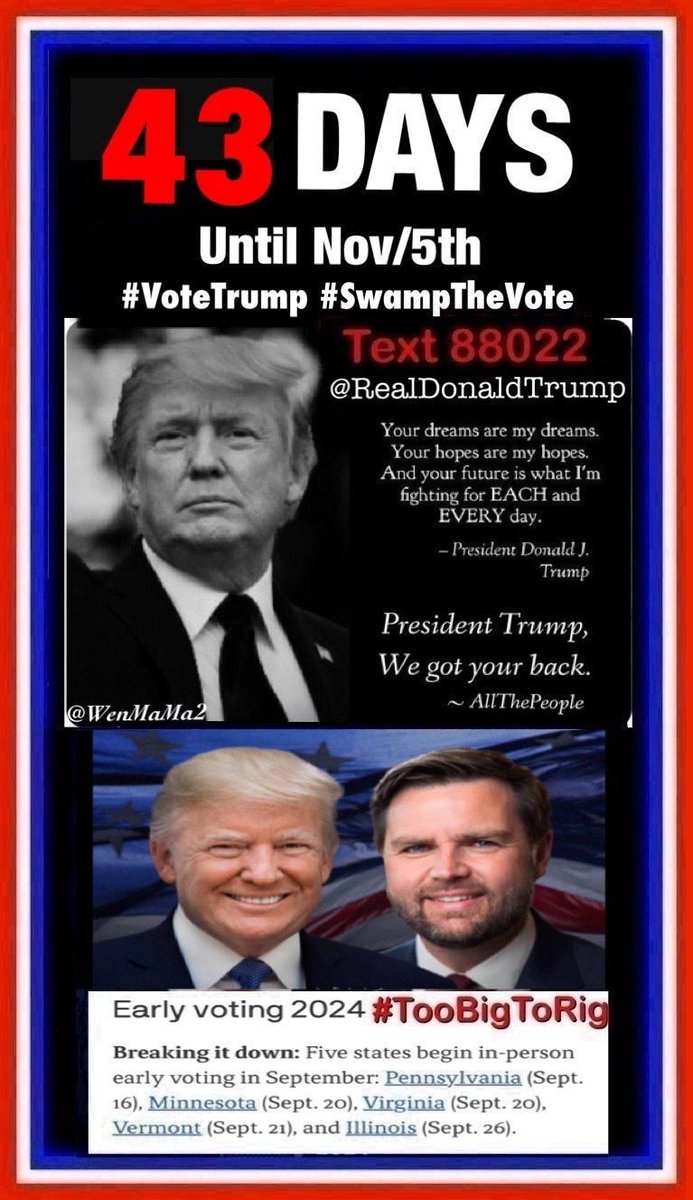 WenMaMa2's tweet photo. .🚨BeautifulTrainRide🚂🇺🇸👍
🙏AppreciateGreatConductor❤️
PlzAllFollowGreatPatriotWithLOVE❤️
🥰🤗😘😇 👉 @CasanovaX8X 🤟 
GodBlessYou✝️GodBlessUsALL✝️☮️
~:)@WenMaMa2 ✅ Rt𝕏/IFBAP✅
⭐️🌟✨💫☀️
PleaseAllFollowMagaPatriotsWarriors 
#Trump2024 #MAGA2024 
#T4USA2 #UltraMAGA #A09224
❤️🇺🇸🗽🦅🕊️ ❤️🤍💙🇺🇸🗽🦅🕊️❤️ ❤️